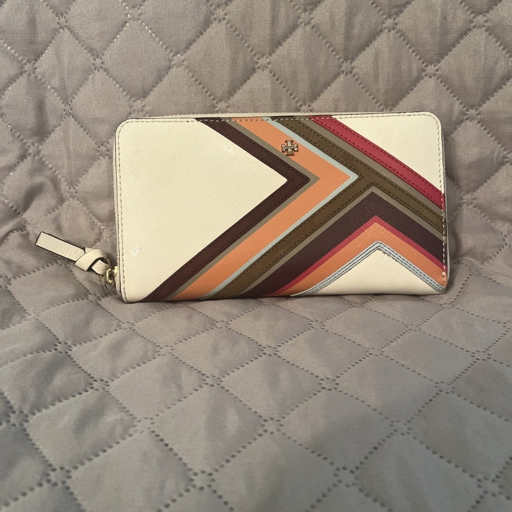 Tory Burch • Robinson Multi-Stripe Zip Continental Wallet